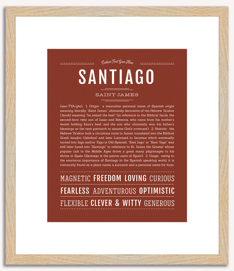 Santiago | Name Art Print