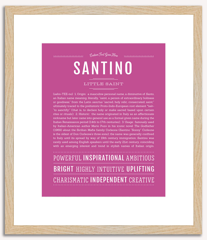 Santino | Name Art Print