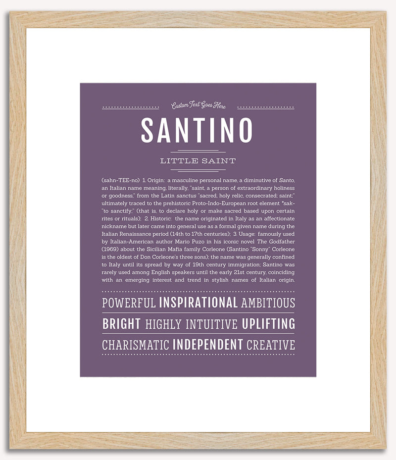 Santino | Name Art Print