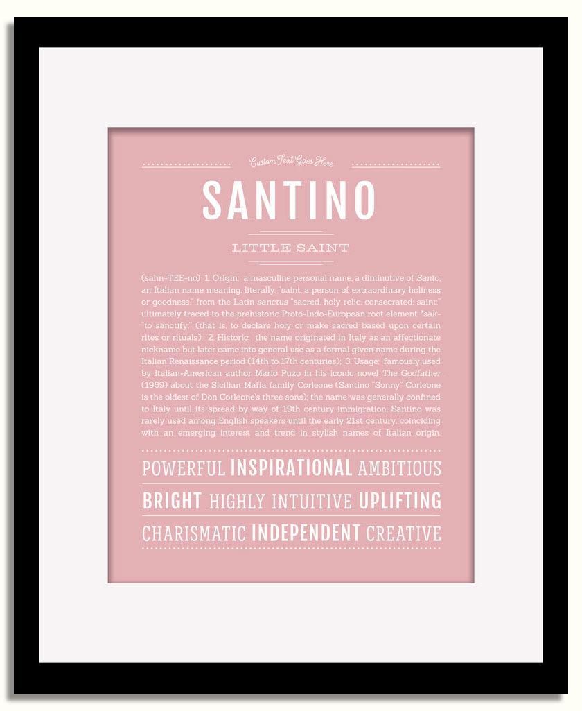 Frame Options | Dusty Rose | Black Frame, Matted