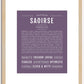 Saoirse | Name Art Print