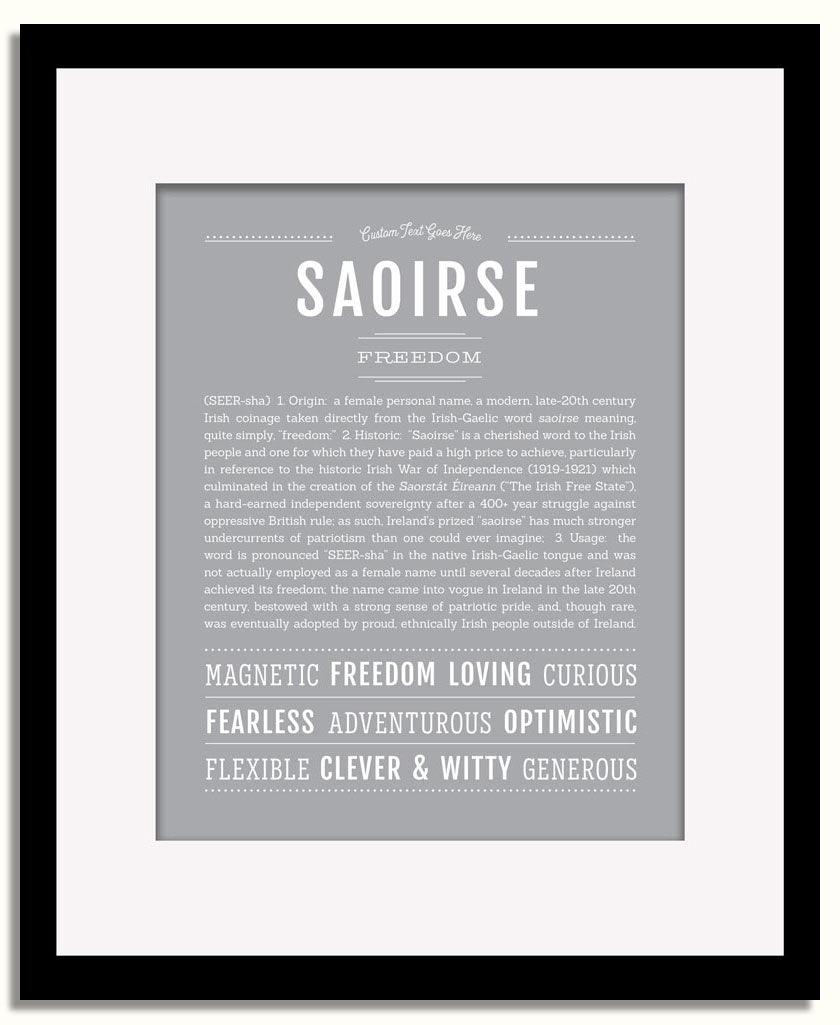 Frame Options | Sage | Black Frame, Matted