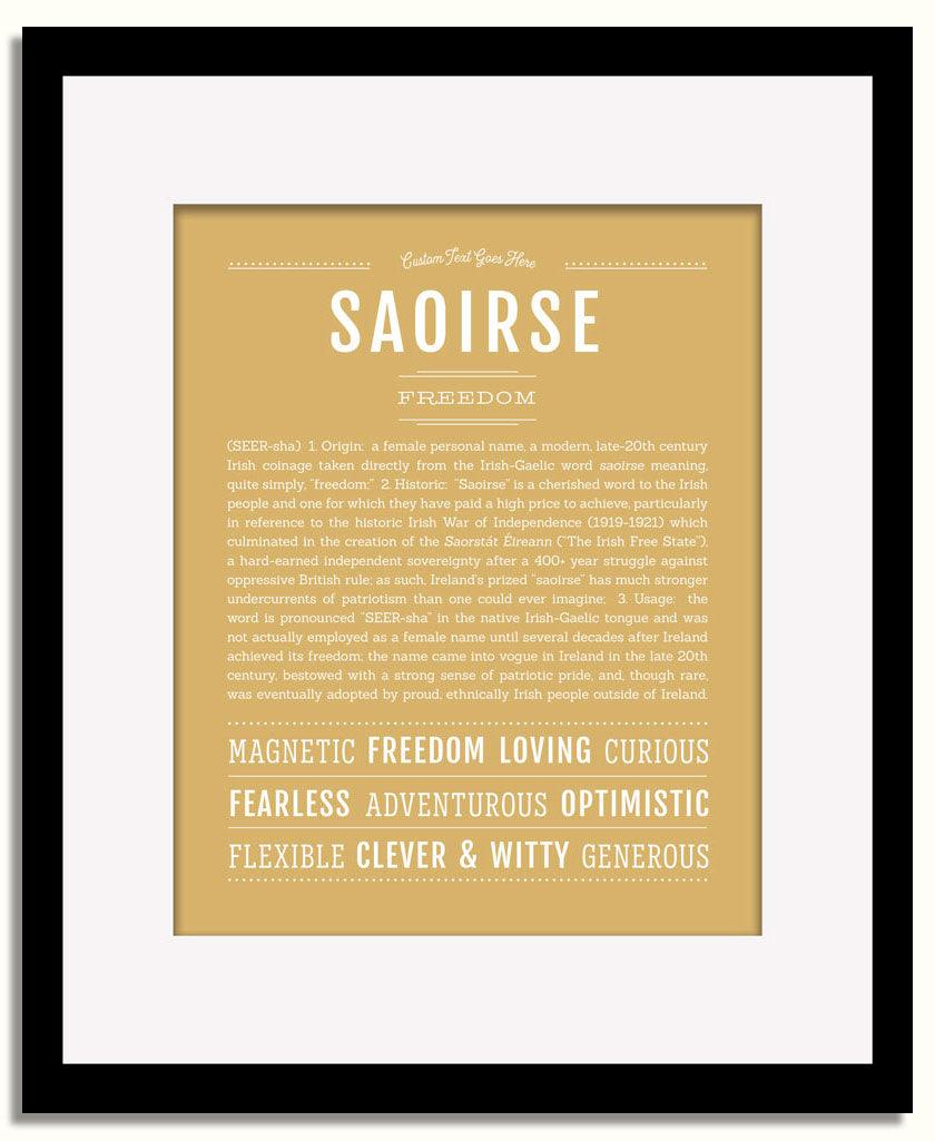 Frame Options | Matte Gold | Black Frame, Matted