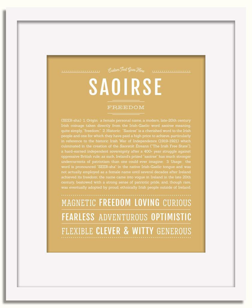 Frame Options | Matte Gold | White Frame, Matted