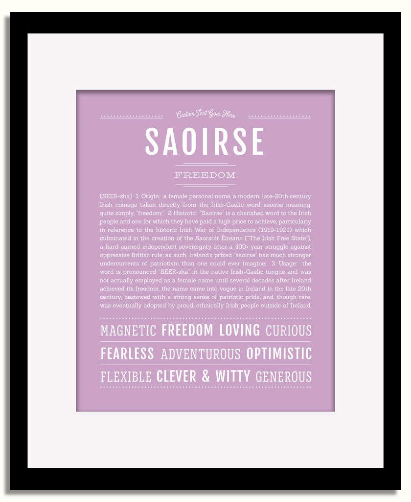 Frame Options | Lilac | Black Frame, Matted