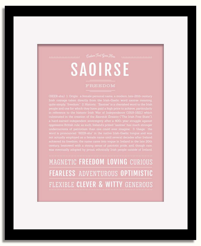 Frame Options | Dusty Rose | Black Frame, Matted