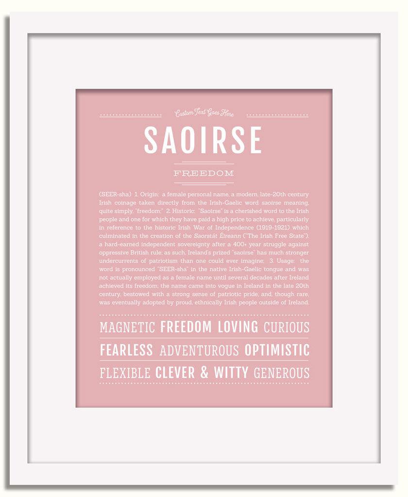 Frame Options | Dusty Rose | White Frame, Matted