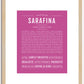 Sarafina | Name Art Print