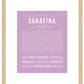 Sarafina | Name Art Print