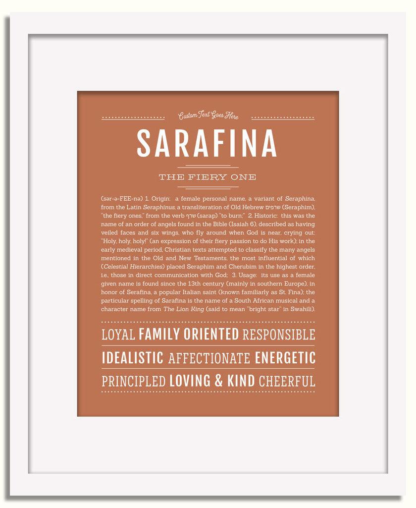 Frame Options | Terra Cotta | White Frame, Matted