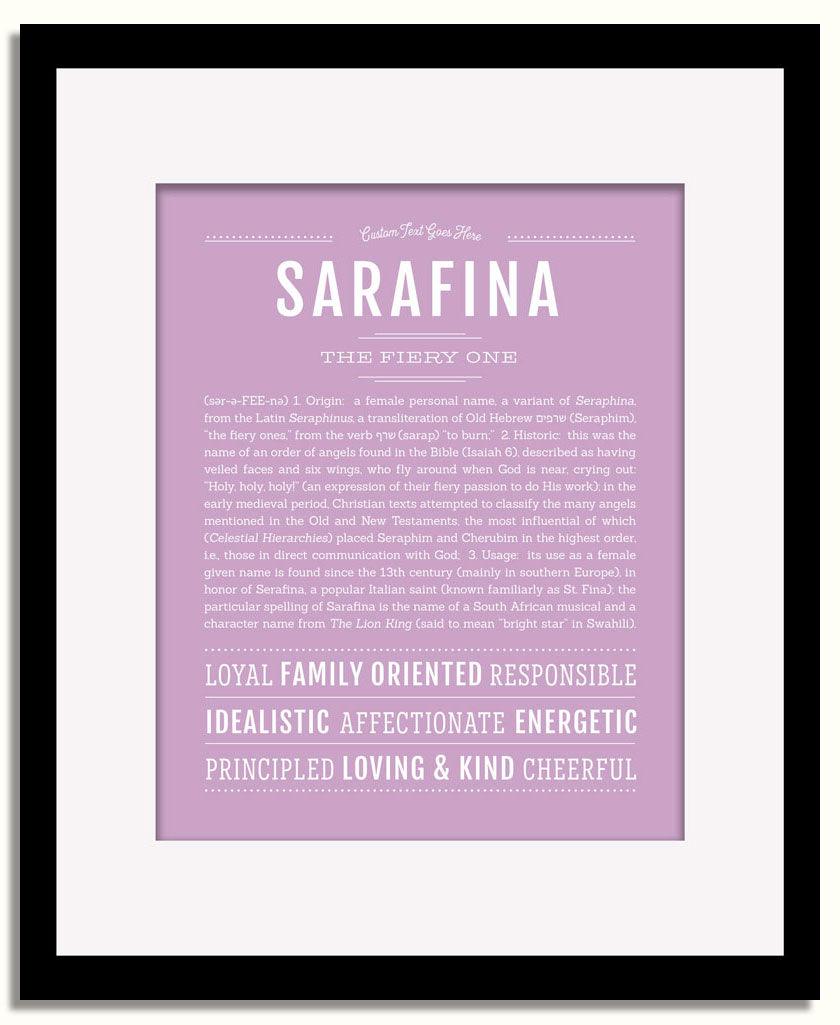 Frame Options | Lilac | Black Frame, Matted