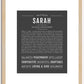 Sarah | Name Art Print