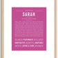 Sarah | Name Art Print