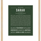 Sarah | Name Art Print