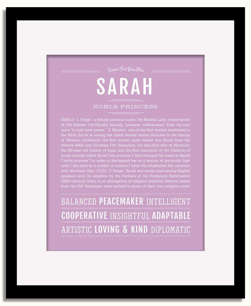 Frame Options | Lilac | Black Frame, Matted