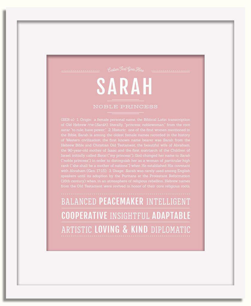 Frame Options | Dusty Rose | White Frame, Matted