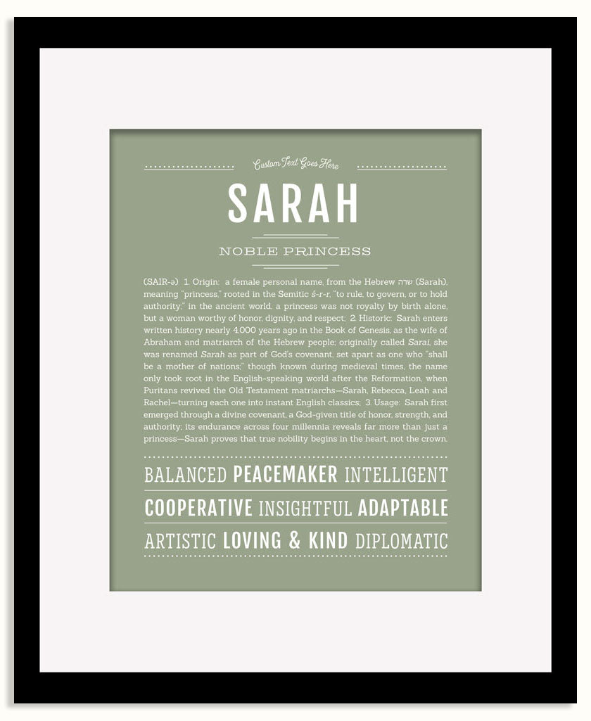 Frame Options | Sage | Maple Frame, Matted