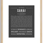 Sarai | Name Art Print