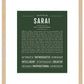 Sarai | Name Art Print