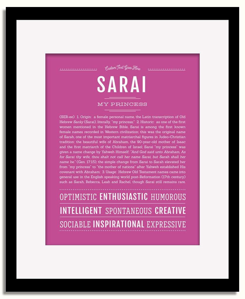 Frame Options | Dark Pink | Black Frame, Matted