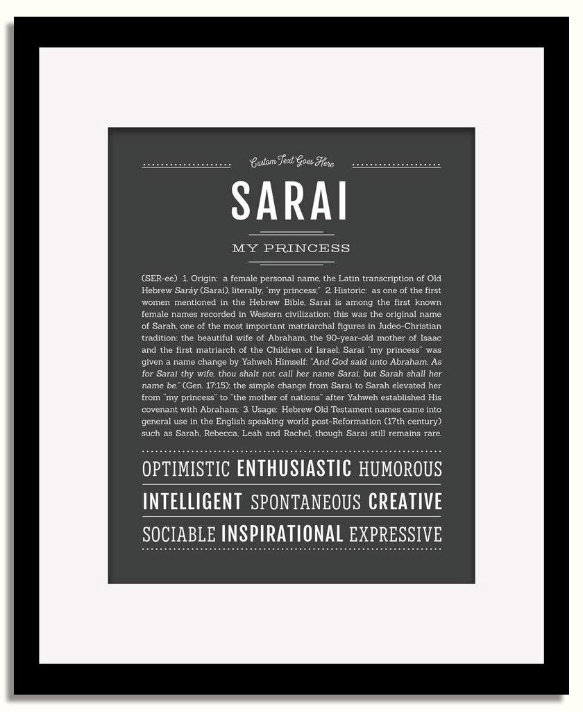 Frame Options | Charcoal Gray | Black Frame, Matted