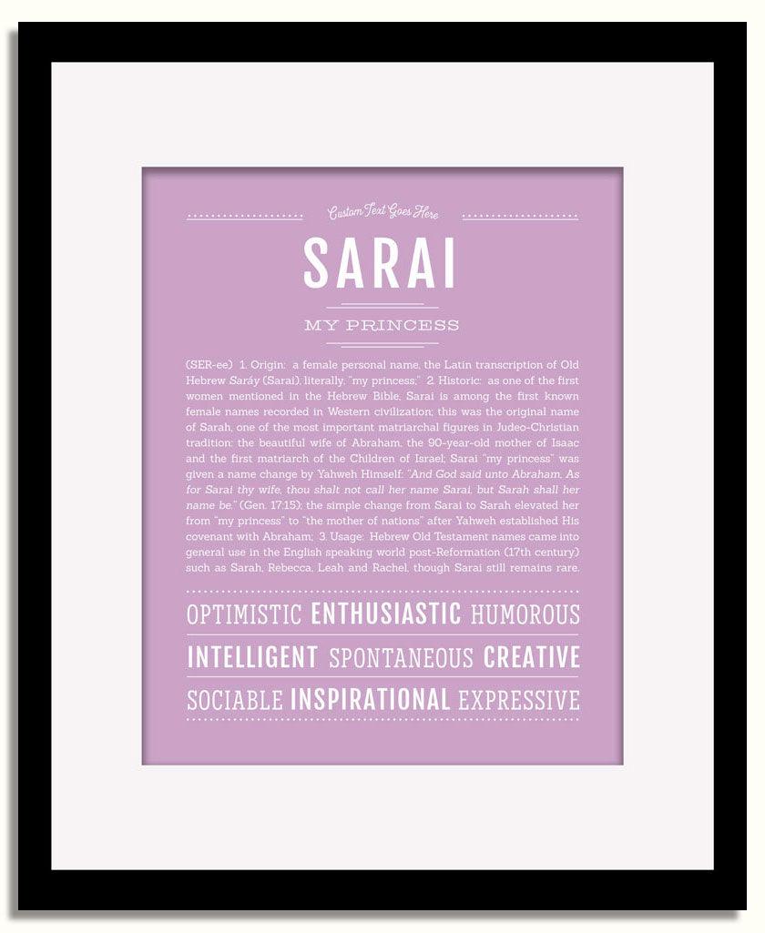 Frame Options | Lilac | Black Frame, Matted