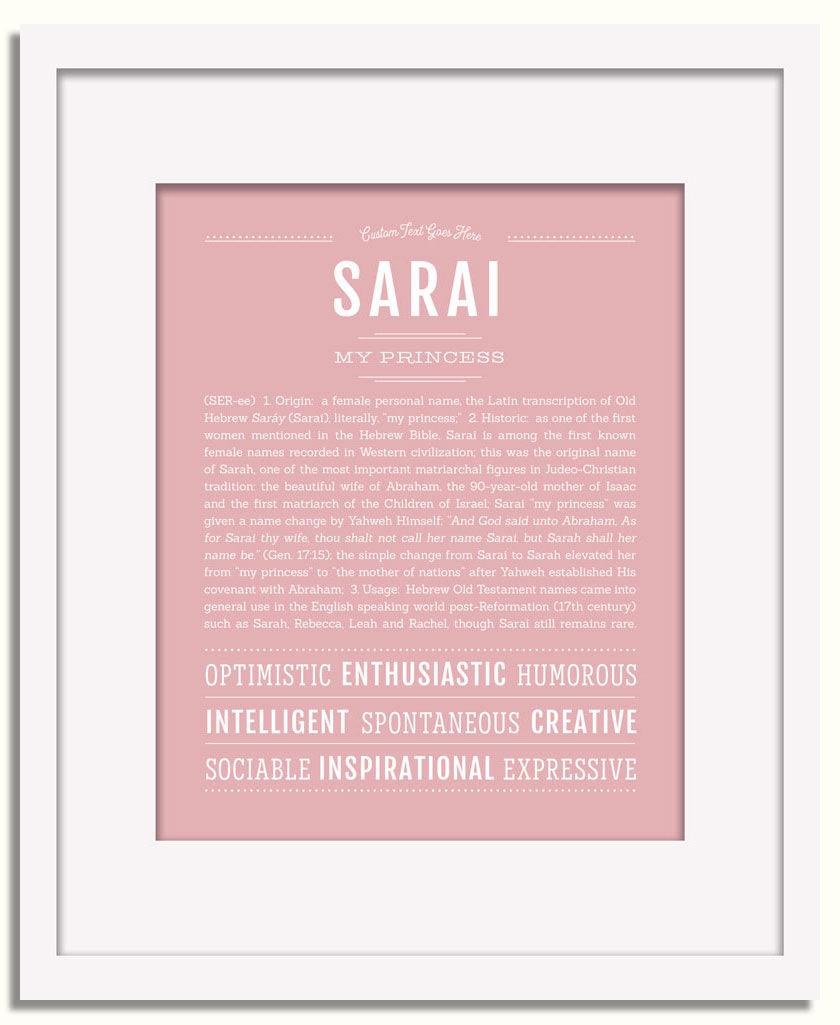 Frame Options | Dusty Rose | White Frame, Matted