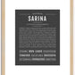 Sarina | Name Art Print