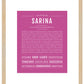 Sarina | Name Art Print