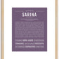 Sarina | Name Art Print