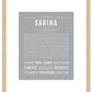 Sarina | Name Art Print