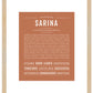 Sarina | Name Art Print