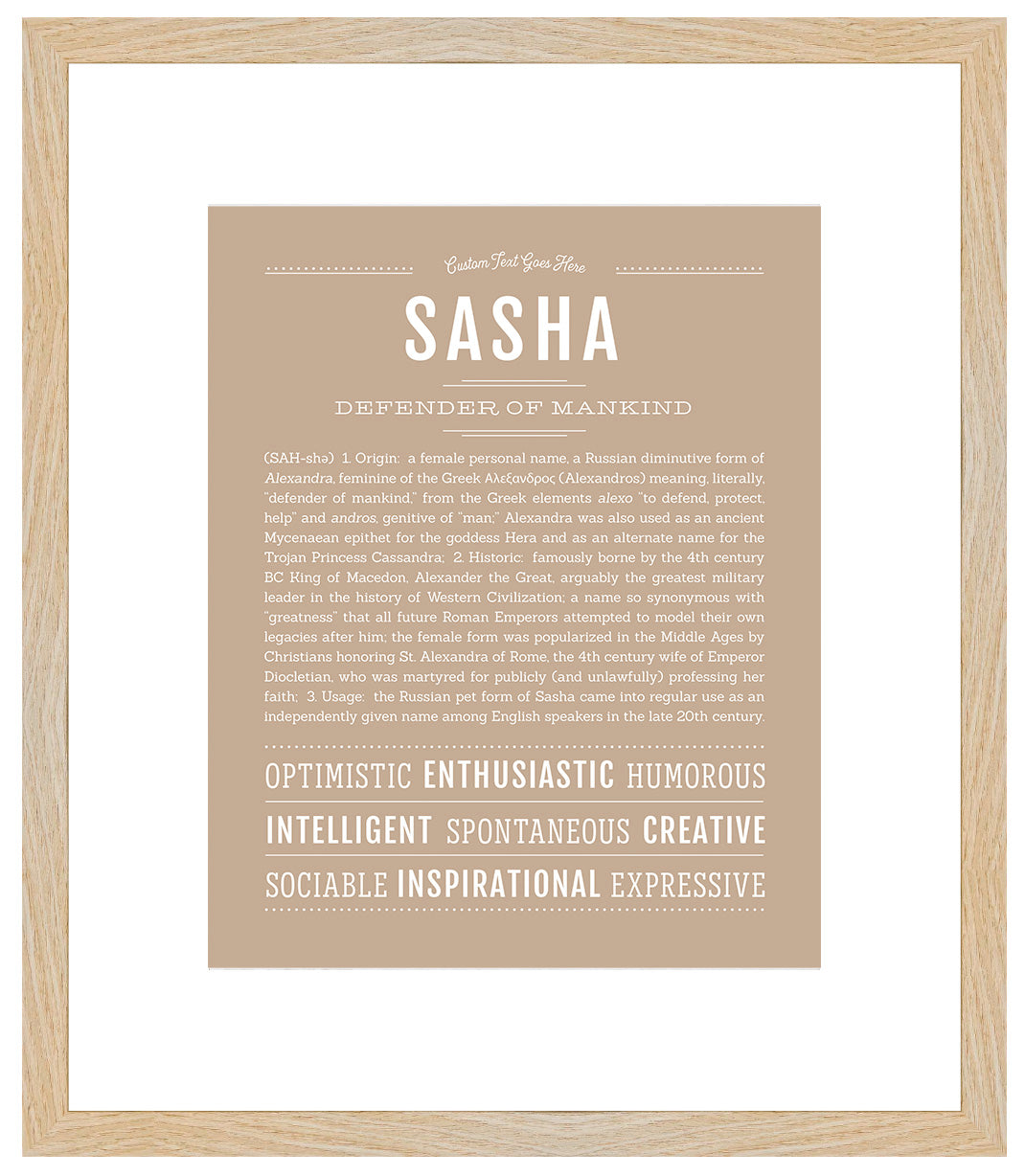 Sasha | Name Art Print