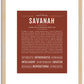 Savanah | Name Art Print