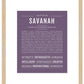 Savanah | Name Art Print