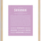 Savanah | Name Art Print