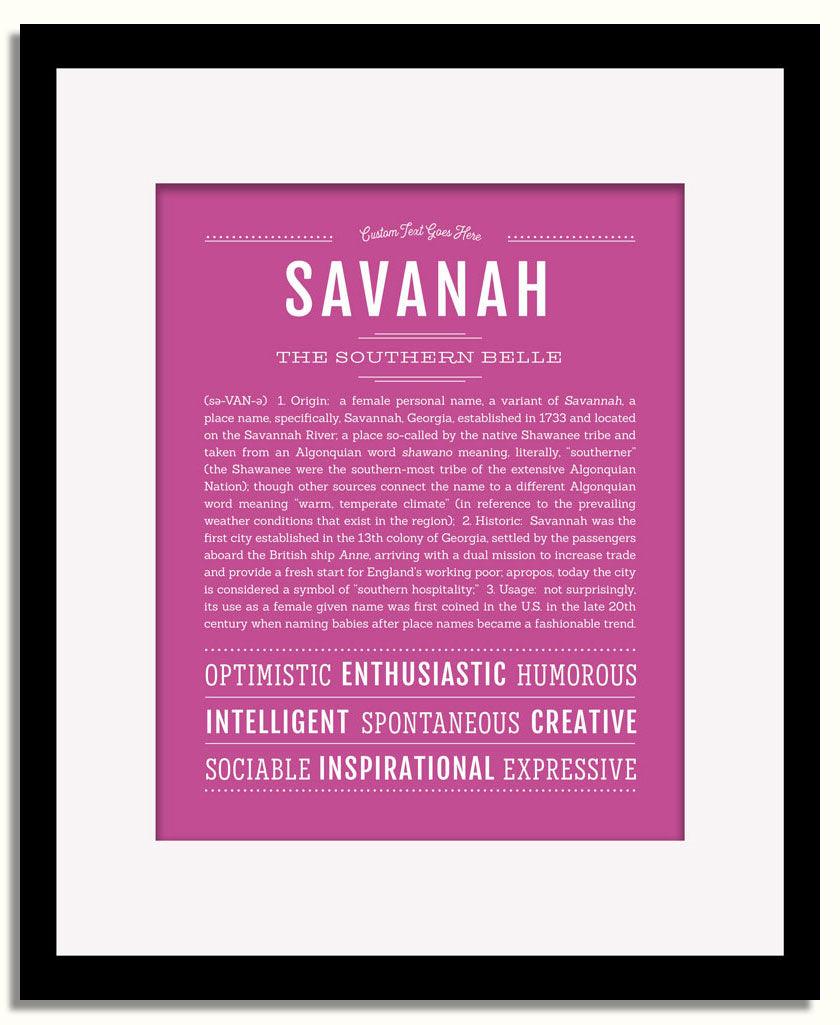 Frame Options | Dark Pink | Black Frame, Matted