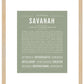 Savanah | Name Art Print