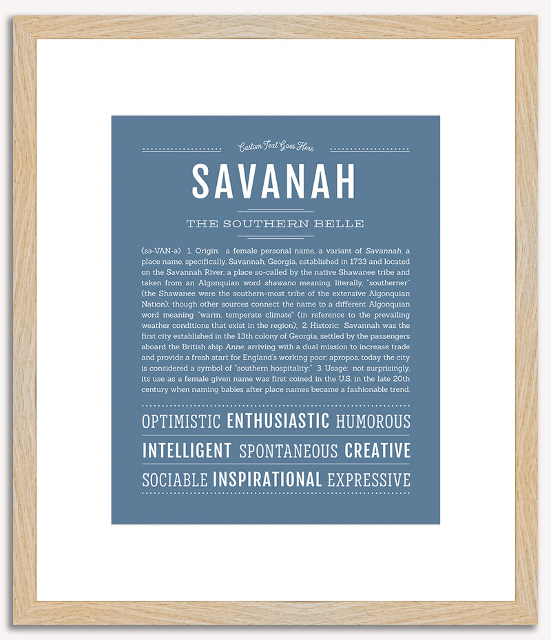 Savanah | Name Art Print