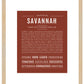 Savannah | Name Art Print