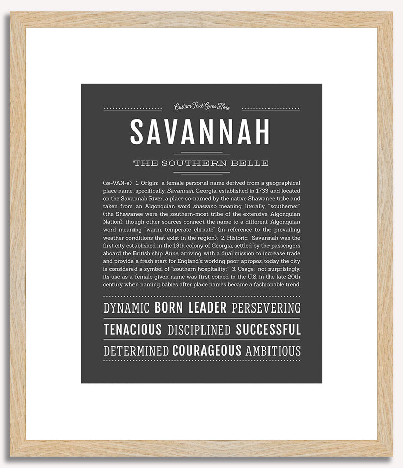 Savannah | Name Art Print