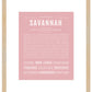 Savannah | Name Art Print