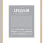 Savannah | Name Art Print