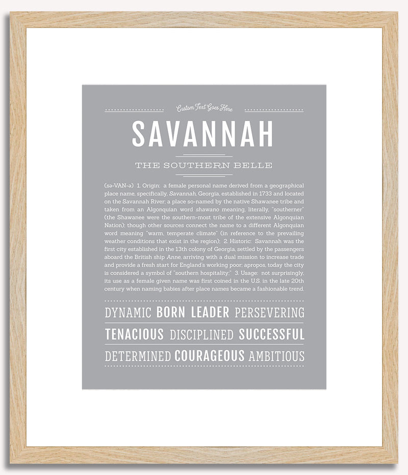 Savannah | Name Art Print