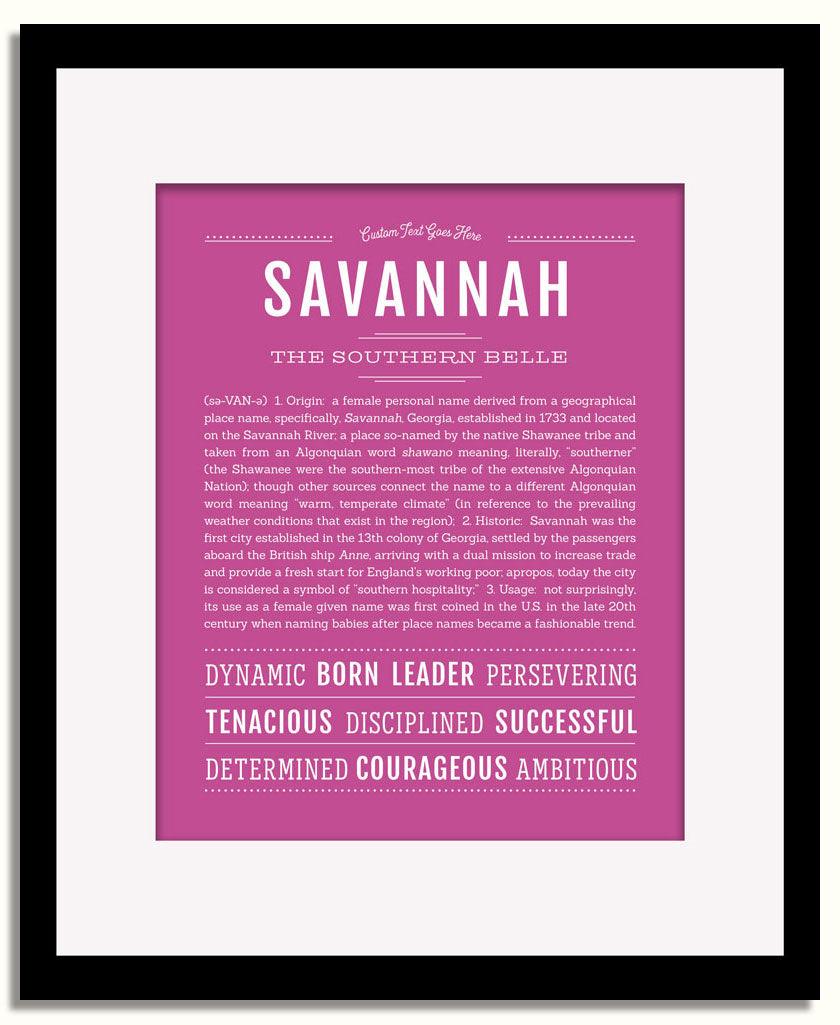 Frame Options | Dark Pink | Black Frame, Matted