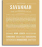 Savannah | Name Art Print – Name Stories