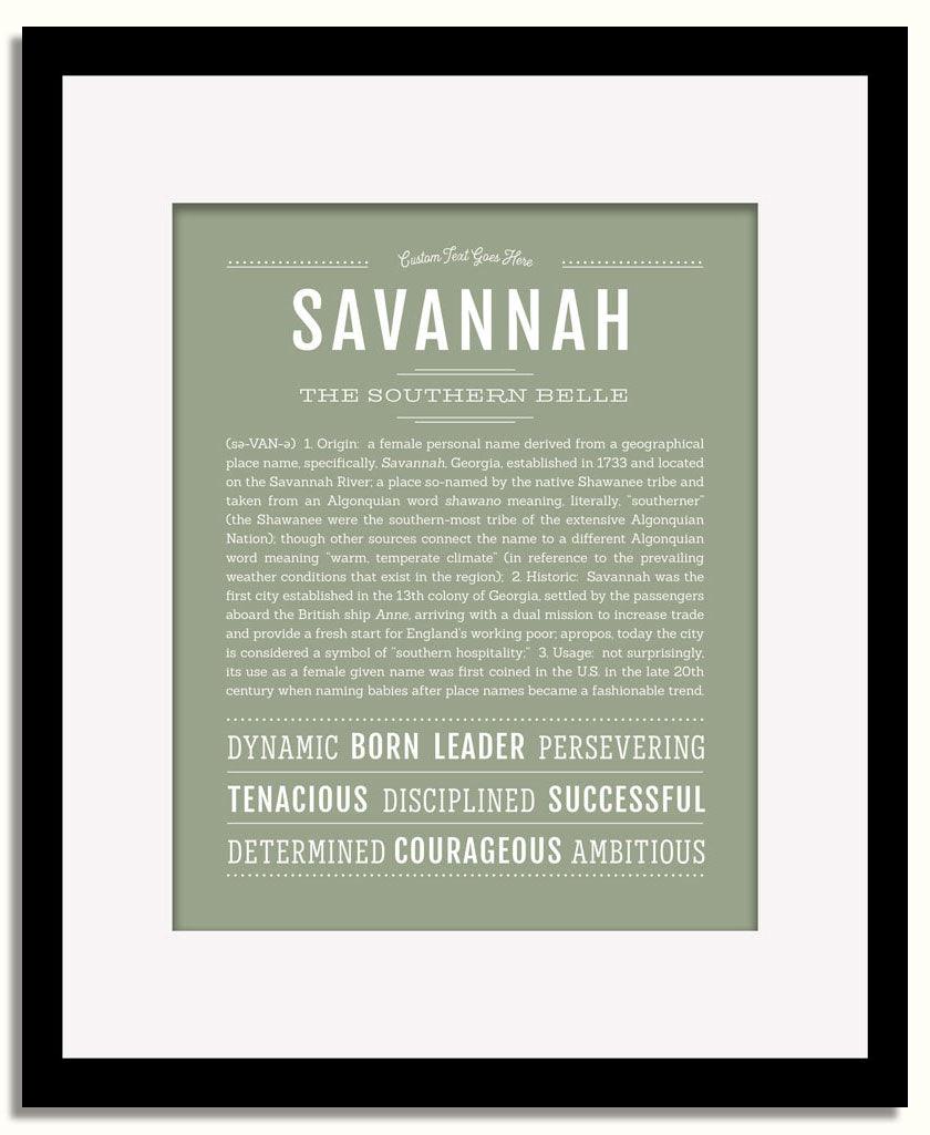 Frame Options | Sage | Black Frame, Matted