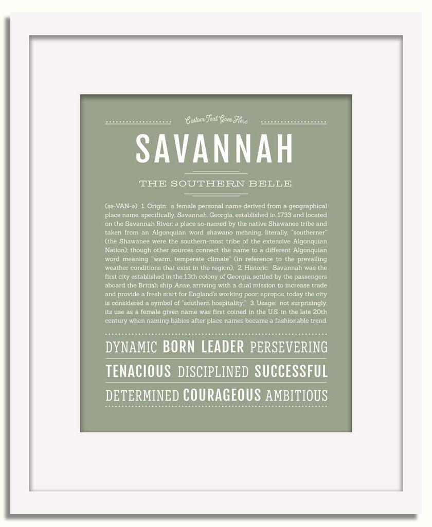 Frame Options | Sage | White Frame, Matted