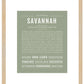 Savannah | Name Art Print