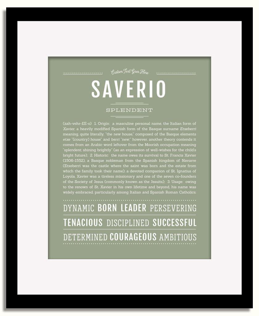 Frame Options | Sage | Black Frame, Matted